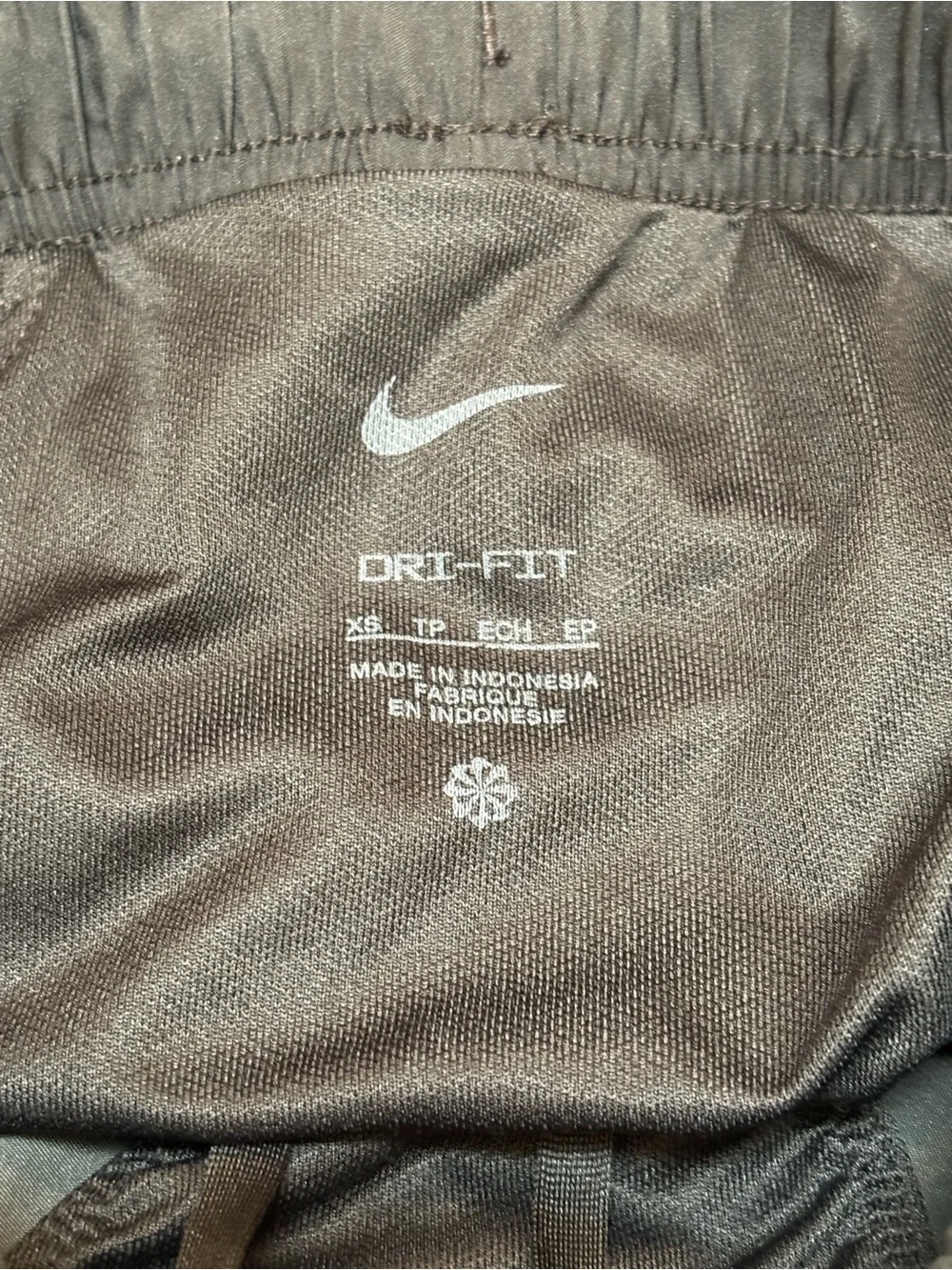 Nike Women's Black & Charcoal Leopard Print Athletic Shorts, Size XS